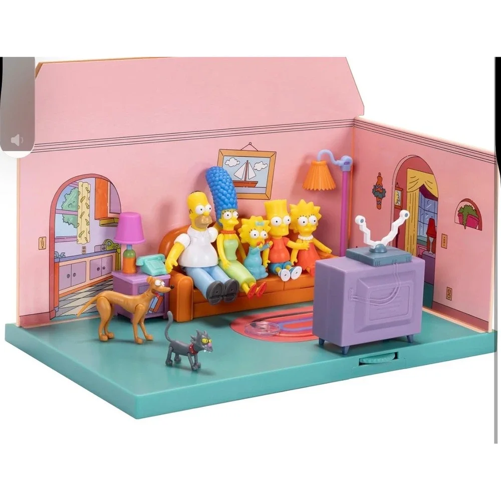The Simpsons Living Room Diorama Playset Jakks Pacific Homer Simpson Figure NEW‎